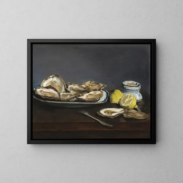 Østers - Édouard Manet — indrammet kunstværk på væggen