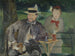Portrait af Dernest Hosched og hans datter Marthe - Édouard Manet — visning af kunstværket