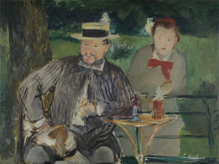 Portrait af Dernest Hosched og hans datter Marthe - Édouard Manet — visning af kunstværket