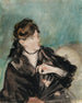 Portrait af Berthe Morisot med vifte - Édouard Manet — visning af kunstværket
