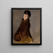 Portrait af Isabelle Lemonnier med muffe - Édouard Manet — indrammet kunstværk på væggen