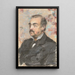 Portrait af Julien de la Rochenoire - Édouard Manet — indrammet kunstværk på væggen