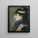 Portrait af en dame - Édouard Manet — indrammet kunstværk på væggen