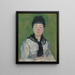 Portrait af en kvinde med sort tørklæde - Édouard Manet — indrammet kunstværk på væggen