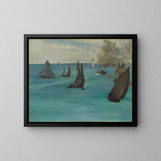Vue de mer par temps calme - Édouard Manet — indrammet kunstværk på væggen