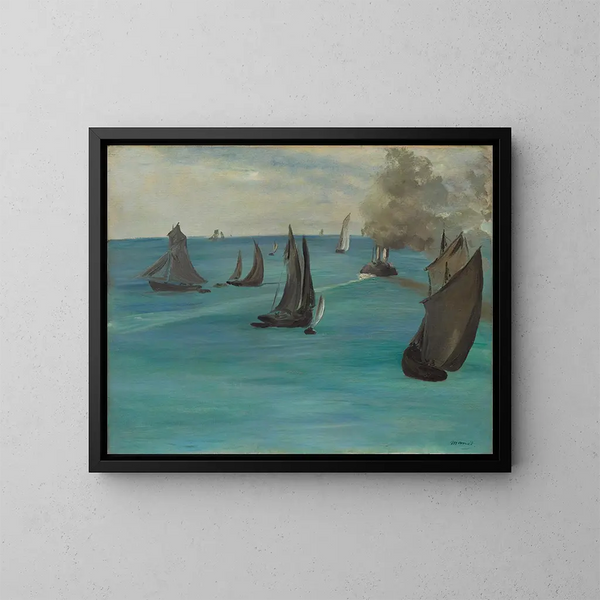 Vue de mer par temps calme - Édouard Manet — indrammet kunstværk på væggen