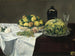 naturtro med melon og ferskner - Édouard Manet — visning af kunstværket