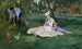 La familie Monet dans leur jardin à Argenteuil - Édouard Manet — visning af kunstværket