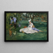 La familie Monet dans leur jardin à Argenteuil - Édouard Manet — indrammet kunstværk på væggen