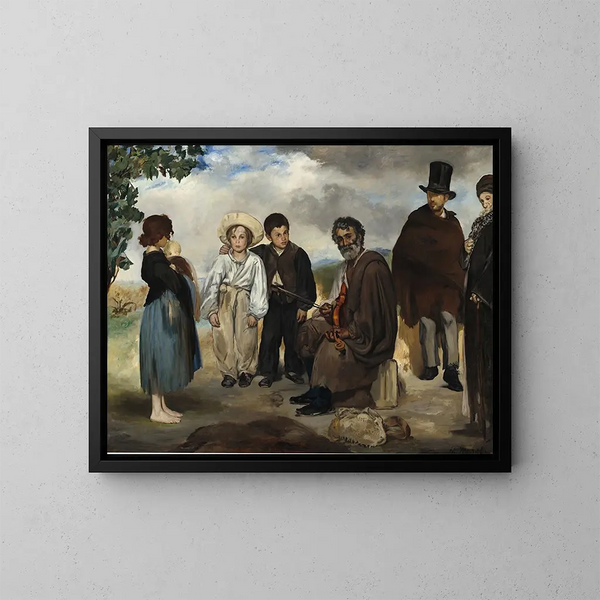 Le vieux musikeren - Édouard Manet — indrammet kunstværk på væggen