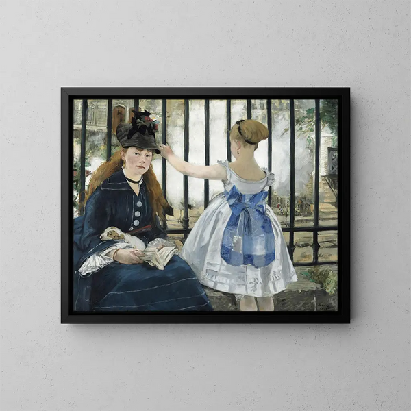 Le Chemin de fer - Édouard Manet — indrammet kunstværk på væggen