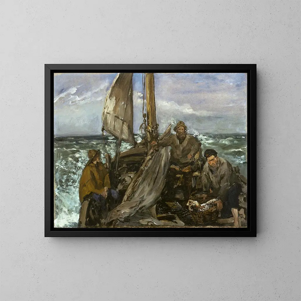 "Les Travailleurs de la mer" - Édouard Manet — indrammet kunstværk på væggen