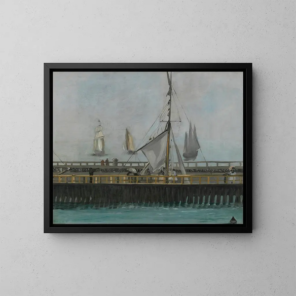 Le quai de Boulogne-sur-Mer - Édouard Manet — indrammet kunstværk på væggen