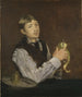 ung dreng skræller en pære - Édouard Manet — visning af kunstværket