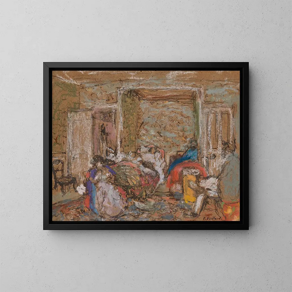 Chambre Amfrville, Madame Hessel souffrante - Édouard Vuillard — indrammet kunstværk på væggen