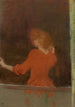 Kvinde i rød - Édouard Vuillard — visning af kunstværket