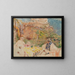 Kvinder og barn ved Clos de Cézanne - Édouard Vuillard — indrammet kunstværk på væggen