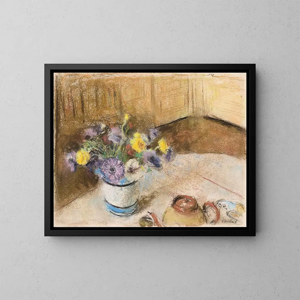 Blomster - Édouard Vuillard — indrammet kunstværk på væggen