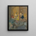 Indendørs med tre personer - Édouard Vuillard — indrammet kunstværk på væggen