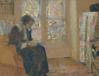 douard Vuillard - Jeune femme lisant Lucie Belin chez elle.webp