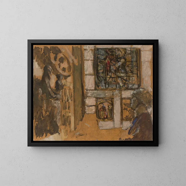 La Salle du Moyen Âge au Musée des Arts Décoratifs - Édouard Vuillard — indrammet kunstværk på væggen