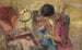 Le lille salon Madame Hessel La bordplade værk - Édouard Vuillard — visning af kunstværket