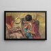 Le lille salon Madame Hessel La bordplade værk - Édouard Vuillard — indrammet kunstværk på væggen