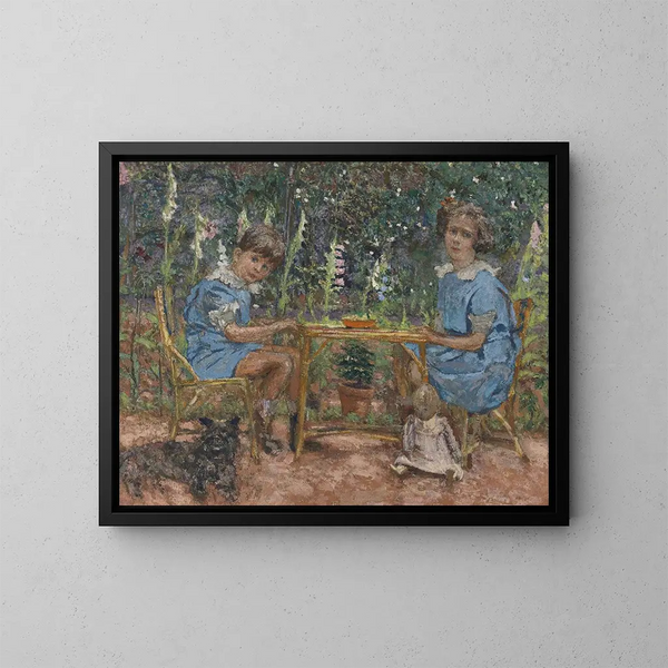 Les Enfants Bassiano - Édouard Vuillard — indrammet kunstværk på væggen