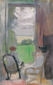 Lucy Hessel og Jeanne Strauss ved Étincelles - Édouard Vuillard — visning af kunstværket