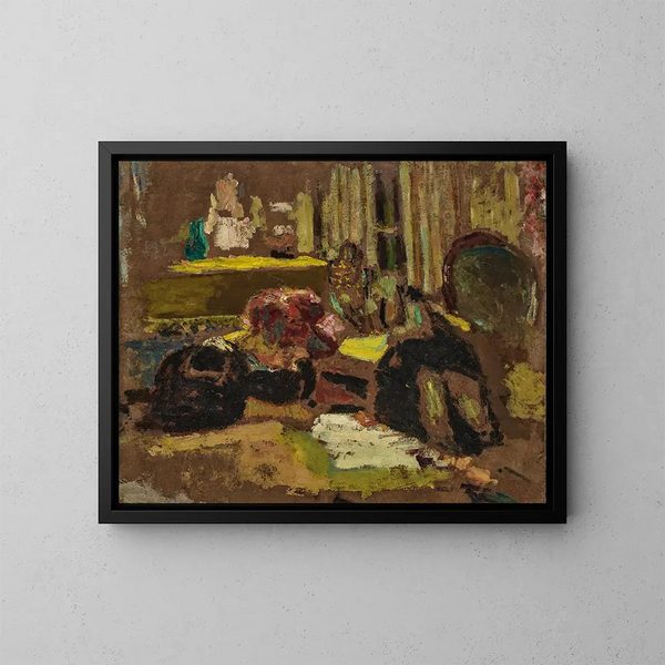 Madame Fontaine inclinée - Édouard Vuillard — indrammet kunstværk på væggen