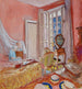Madame Hessel i det lyserøde værelse ved Clayes - Édouard Vuillard — visning af kunstværket