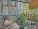Madame Hessel læsende på terrassen ved Clos Cézanne - Édouard Vuillard — visning af kunstværket