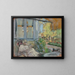Madame Hessel læsende på terrassen ved Clos Cézanne - Édouard Vuillard — indrammet kunstværk på væggen