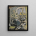 Madame Vuillard syer ved siden af vinduet – Édouard Vuillard — indrammet kunstværk på væggen