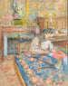 Madame Vuillard skriver Vaucresson - Édouard Vuillard — visning af kunstværket