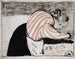 Ældre kvinde, der dækker bordet - Édouard Vuillard — visning af kunstværket