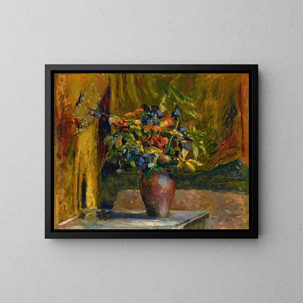 Pieds de dalouette et géraniums - Édouard Vuillard — indrammet kunstværk på væggen