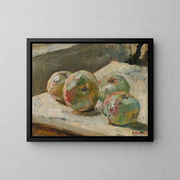 Quatre pommes - Édouard Vuillard — indrammet kunstværk på væggen