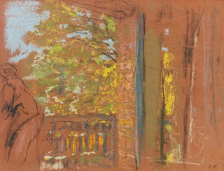 Le balkon ved Closerie des Gents Vaucresson - Édouard Vuillard — visning af kunstværket