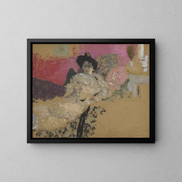 Studie til portrættet af Madame Delierre - Édouard Vuillard — indrammet kunstværk på væggen
