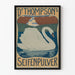 Vintage plakat af Dr. Thompson's sæbefrøpulver med svane