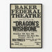 Vintage plakat af teateret Dragon's Wishbone - Retro vægdekoration