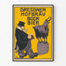 Vintage plakat Dresdner Hofbräu Bock øl til vægdekoration