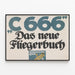 Vægplakat Biplan Fly C666 — indrammet kunstværk på væggen
