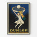 Vintage plakat Dunlop La Balle des Champions tennis