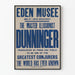 Vintage plakat af illusionisten Dunninger ved Eden Museum