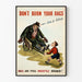 Vintage plakat "Don’t Burn Your Rags" vægdekoration vintage