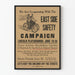Vintage plakat Sikkerhedskampagne East Side