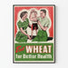 Vintage plakat for sundhedsfrämjelse - Spis korn for bedre helbred