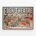 Gammel plakat Eden-Theatre Messalina vægdekoration vintage — indrammet kunstværk på væggen